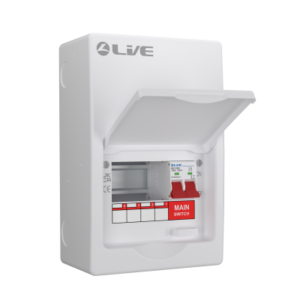 LIVE LSMC06/100 4 USEABLE WAY METAL CONSUMER UNIT C/W 100A MAIN SWITCH