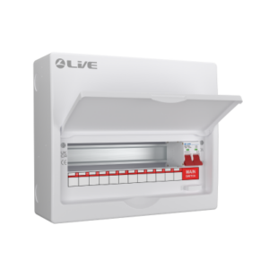 LIVE LSMC14/100 12 USEABLE WAY METAL CONSUMER UNIT C/W 100A MAIN SWITCH