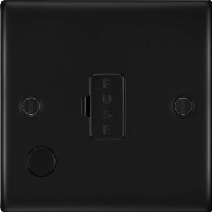 BG NEXUS NFB55 UNSWITCHED FUSED SPUR WITH FLEX OUTLET MATT BLACK