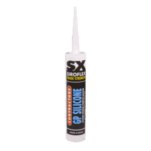 UNICRIMP SCONTHMA300W WHITE SILICONE CONTRACTORS GP ADHESIVE CARTRIDGE TUBE 300ML