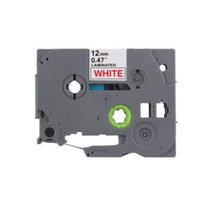 LABBTZC232 12MM X 8MT RED ON WHITE LABEL