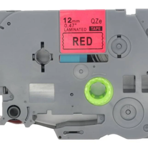 LABBTZC431 12MM X 8MT BLACK ON RED LABEL