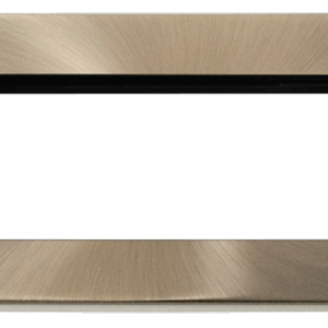 CLICK VPAB312 NEW MEDIA ANTIQUE BRASS 2 GANG 4 APERTURE DECO UNFURNISHED PLATE