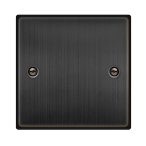 CLICK VPBZ060 DECO MATT BRONZE 1 GANG SINGLE BLANK PLATE