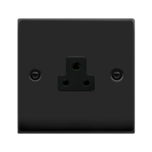 CLICK VPMB039BK DECO MATT BLACK 2A ROUND PIN SOCKET BLACK INSERT