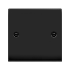 CLICK VPMB060 DECO MATT BLACK 1 GANG SINGLE BLANK PLATE