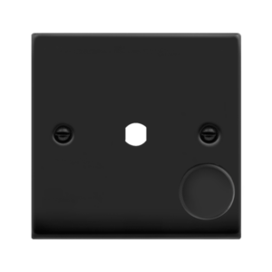 CLICK VPMB140PL DECO MATT BLACK 1 GANG DIMMER PLATE WITH KNOB