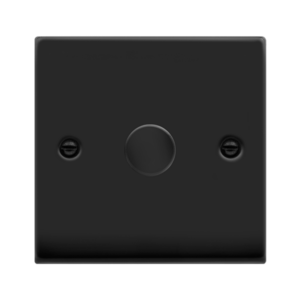 CLICK VPMB161 DECO MATT BLACK 1 GANG 2 WAY 100W LED DIMMER SWITCH