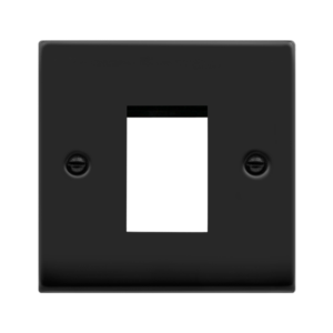 CLICK VPMB310 NEW MEDIA MATT BLACK 1 GANG 1 APERTURE DECO UNFURNISHED PLATE