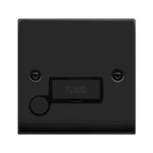 CLICK VPMB550BK DECO MATT BLACK INGOT 13A FLEX OUTLET FUSED CONNECTION UNIT BLACK INSERT