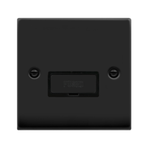 CLICK VPMB750BK DECO MATT BLACK INGOT 13A FUSED CONNECTION UNIT BLACK INSERT