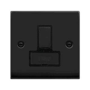 CLICK VPMB751BK DECO MATT BLACK INGOT 13A SWITCHED FUSED CONNECTION UNIT BLACK INSERT