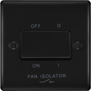 BG NEXUS NFB15 FAN ISOLATOR SWITCH MATT BLACK