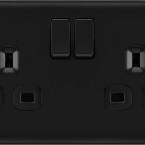 BG NEXUS NFB22B 2 GANG 13AMP SWITCHED SOCKET MATT BLACK