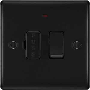 BG NEXUS NFB52 SWITCHED FUSED SPUR WITH NEON MATT BLACK
