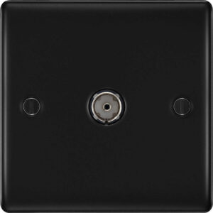 BG NEXUS NFB60 1 GANG TV COAXIAL SOCKET (NON ISOLATED) MATT BLACK