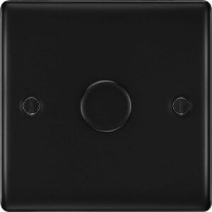 BG NEXUS NFB81 1 GANG 2 WAY LED DIMMER SWITCH MATT BLACK
