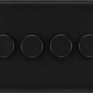 BG NEXUS NFB84 4 GANG 2 WAY LED DIMMER SWITCH MATT BLACK