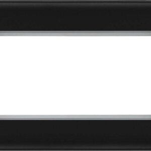 BG NEXUS NFBEMR4 DECORATIVE METAL 2 GANG QUAD MODULAR FACEPLATE MATT BLACK