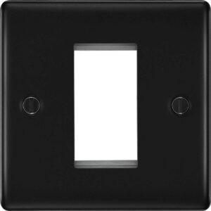 BG NEXUS NFBEMS1 DECORATIVE METAL 1 GANG MODULAR FACEPLATE MATT BLACK
