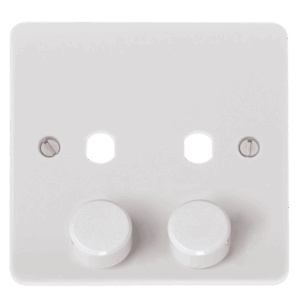 CLICK MODE CMA146PL 2 GANG UNFURNISHED DIMMER PLATE AND KNOBS