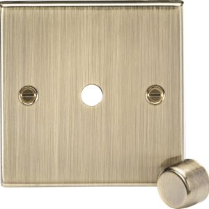 KNIGHTSBRIDGE CS1DIMAB ANTIQUE BRASS 1 GANG DIMMER PLATE ONLY