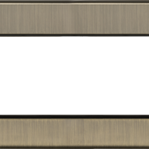 KNIGHTSBRIDGE CS4GAB ANTIQUE BRASS 2 GANG QUAD MODULE DATA FACEPLATE