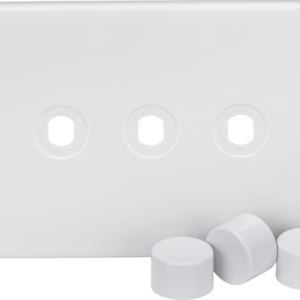 KNIGHTSBRIDGE CURVED CU3DIM 3 GANG DIMMER PLATE WITH MATCHING DIMMER CAP