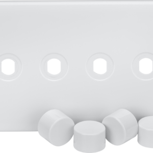 KNIGHTSBRIDGE CURVED CU4DIM 4 GANG DIMMER PLATE WITH MATCHING DIMMER CAP