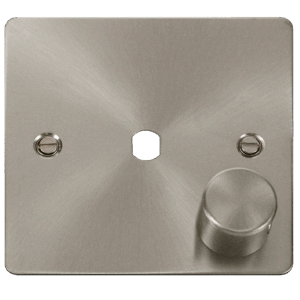 CLICK FPBS140PL DEFINE BRUSHED STEEL 1 GANG DIMMER PLATE AND KNOB