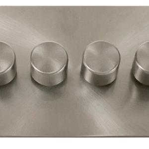 CLICK FPBS164 DEFINE BRUSHED STEEL 4 GANG 100W 2 WAY DIMMER SWITCH (Copy)