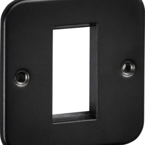 KNIGHTSBRIDGE M1GTB 4GANG MODULAR FACEPLATE TEXTURED SAND BLACK