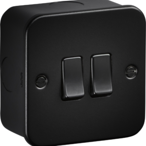 KNIGHTSBRIDGE M3000TB 10AMP 2 GANG 2 WAY SWITCH TEXTURED SAND BLACK
