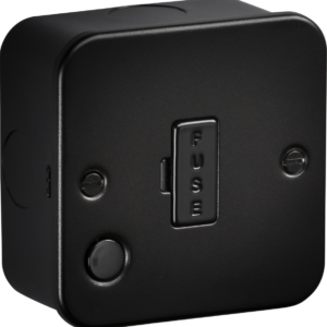 KNIGHTSBRIDGE M6000FTB 13AMP UNSWITCHED FUSED SPUR WITH FLEX OUTLET TEXTURED SAND BLACK