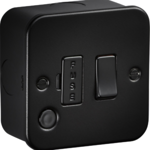 KNIGHTSBRIDGE M6300FTB 13AMP SWITCHED FUSED SPUR WITH FLEX OUTLET TEXTURED SAND BLACK