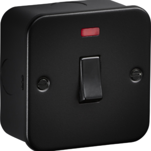 KNIGHTSBRIDGE M8331NTB 45AMP DP SWITCH WITH NEON (SINGLE SIZE) TEXTURED SAND BLACK