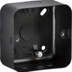 KNIGHTSBRIDGE M8700TB 1 GANG BACK BOX TEXTURED SAND BLACK