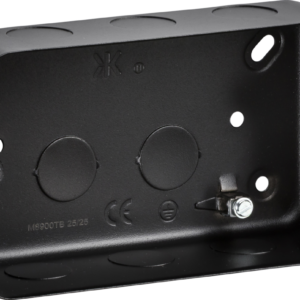 KNIGHTSBRIDGE M8900TB 2 GANG BACK BOX TEXTURED SAND BLACK