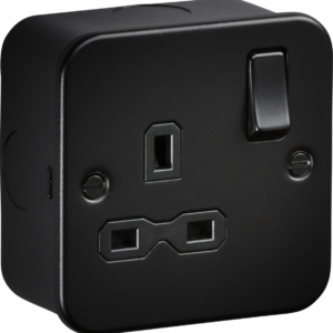 KNIGHTSBRIDGE MR7000TB 1 GANG 13AMP DP SWITCH SOCKET TEXTURED SAND BLACK