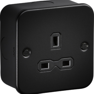 KNIGHTSBRIDGE MR7000UTB 1 GANG 13AMP DP UNSWITCHED SOCKET TEXTURED SAND BLACK