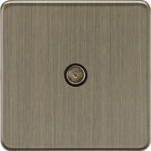 KNIGHTSBRIDGE SF0100AB SCREWLESS FLATPLATE NON-ISOLATED TV CO-AX OUTLET