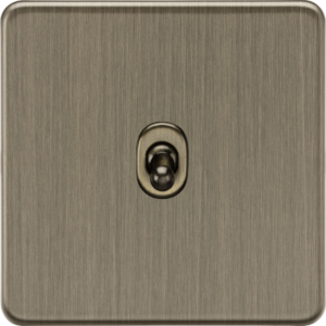 KNIGHTSBRIDGE SF1TOGAB SCREWLESS FLATPLATE 1 GANG 2 WAY TOGGLE SWITCH