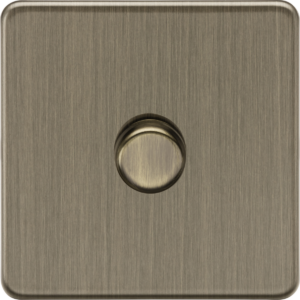 KNIGHTSBRIDGE SF2191AB SCREWLESS FLATPLATE 1 GANG 2 WAY 10-200W LED DIMMER SWITCH