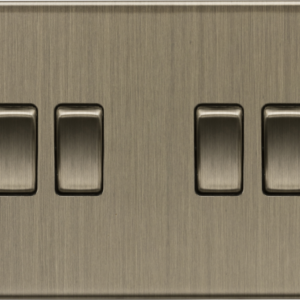 KNIGHTSBRIDGE SF4100AB SCREWLESS FLATPLATE 4 GANG 2 WAY SWITCH