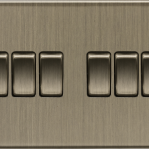 KNIGHTSBRIDGE SF4200AB SCREWLESS FLATPLATE 6 GANG 2 WAY SWITCH