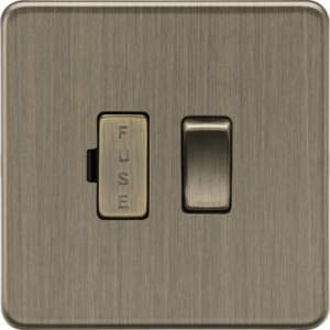 KNIGHTSBRIDGE SF6300AB SCREWLESS FLATPLATE 13AMP  SWITCHED FUSED SPUR