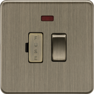 KNIGHTSBRIDGE SF6300NAB SCREWLESS FLATPLATE 13AMP SWITCHED FUSED SPUR WITH NEON