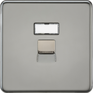 KNIGHTSBRIDGE SFC6BN SCREWLESS FLATPLATE UTP CAT6A RJ45 NETWORK DATA OUTLET