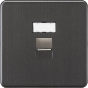 KNIGHTSBRIDGE SFC6SB SCREWLESS FLATPLATE UTP CAT6A RJ45 NETWORK DATA OUTLET