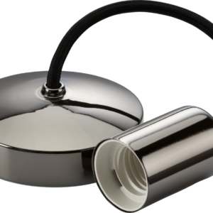 KNIGHTSBRIDGE 8270BN 6" E27 CONTEMPORARY PENDANT SET BLACK NICKEL